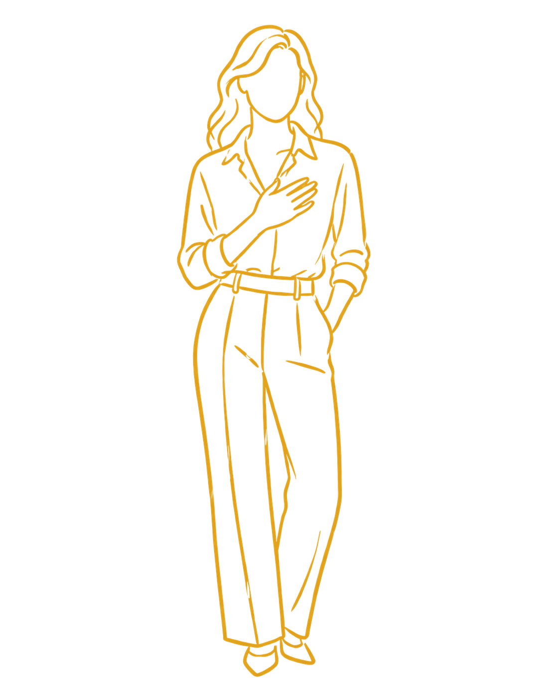 Femme professionnelle présente à elle-même et à son corps